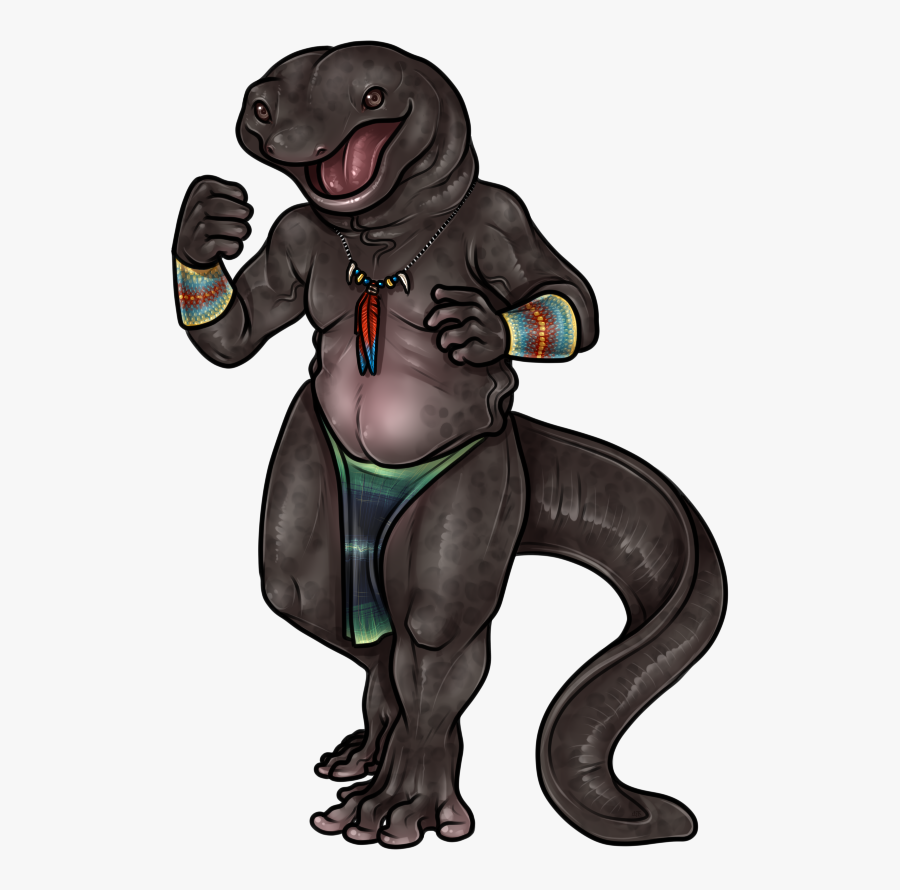 Anthro Salamander, Transparent Clipart