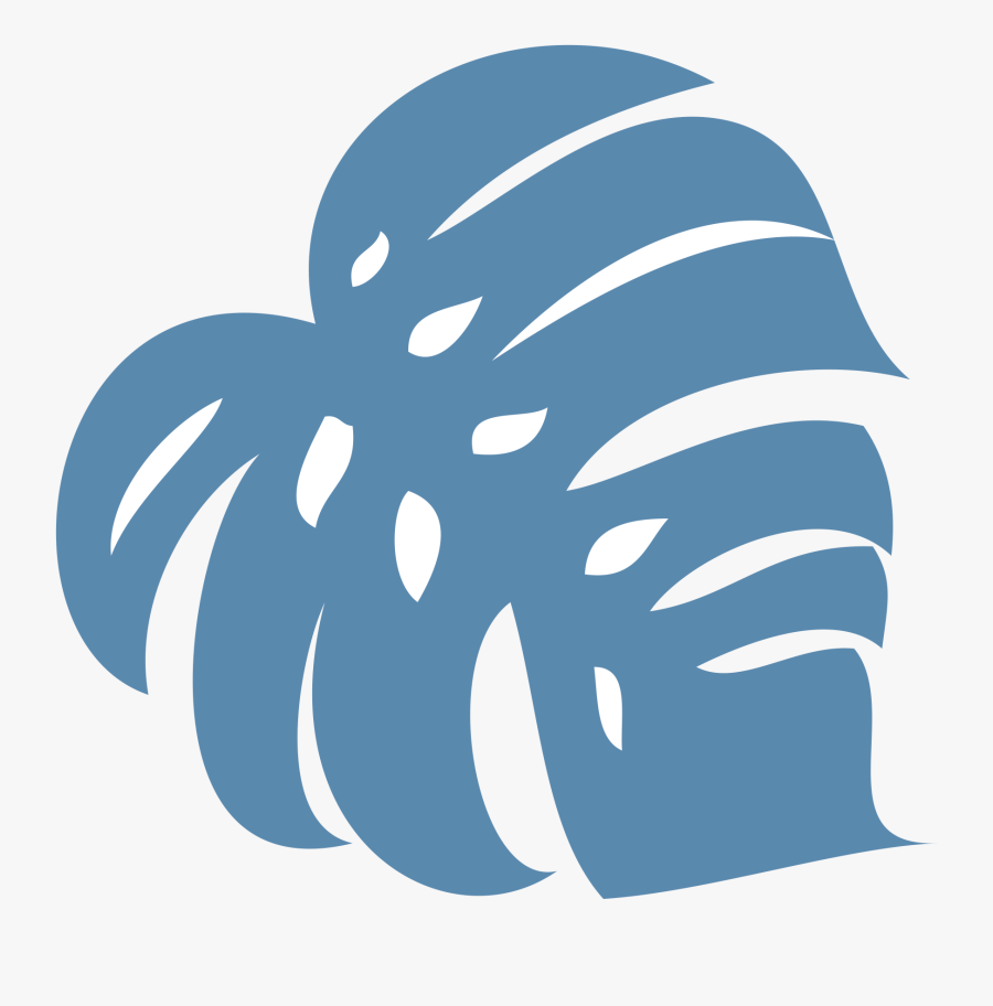 Hawaiian Leaf Png Blue, Transparent Clipart