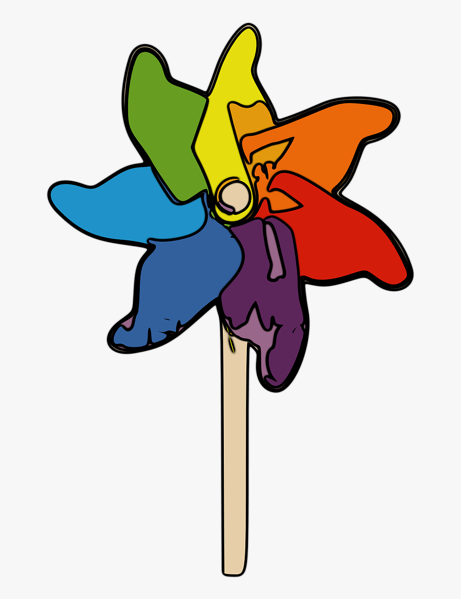 Pin Wheel Clip Art - Wind Spinning Toy, Transparent Clipart