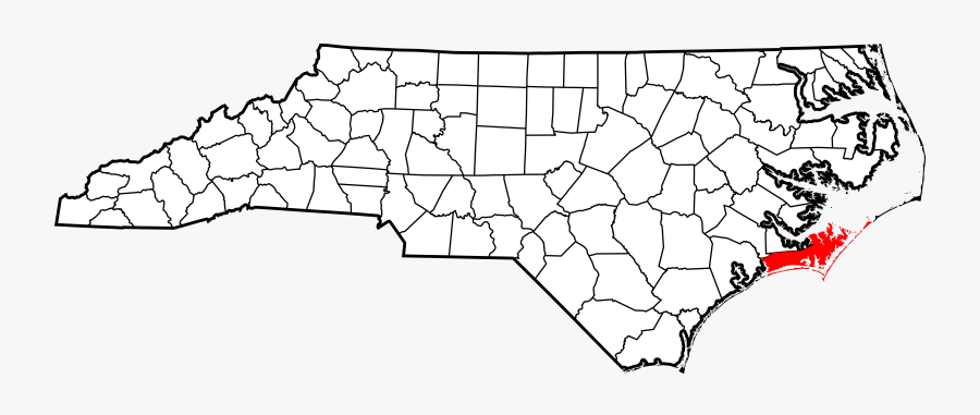 Nc Outline Png - Guilford County On Map, Transparent Clipart