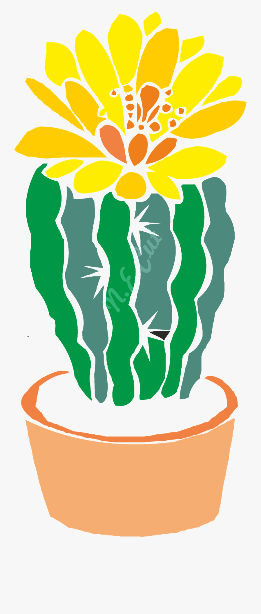 Cactus Design Stencils, Can Be Used To Embellish Many, Transparent Clipart