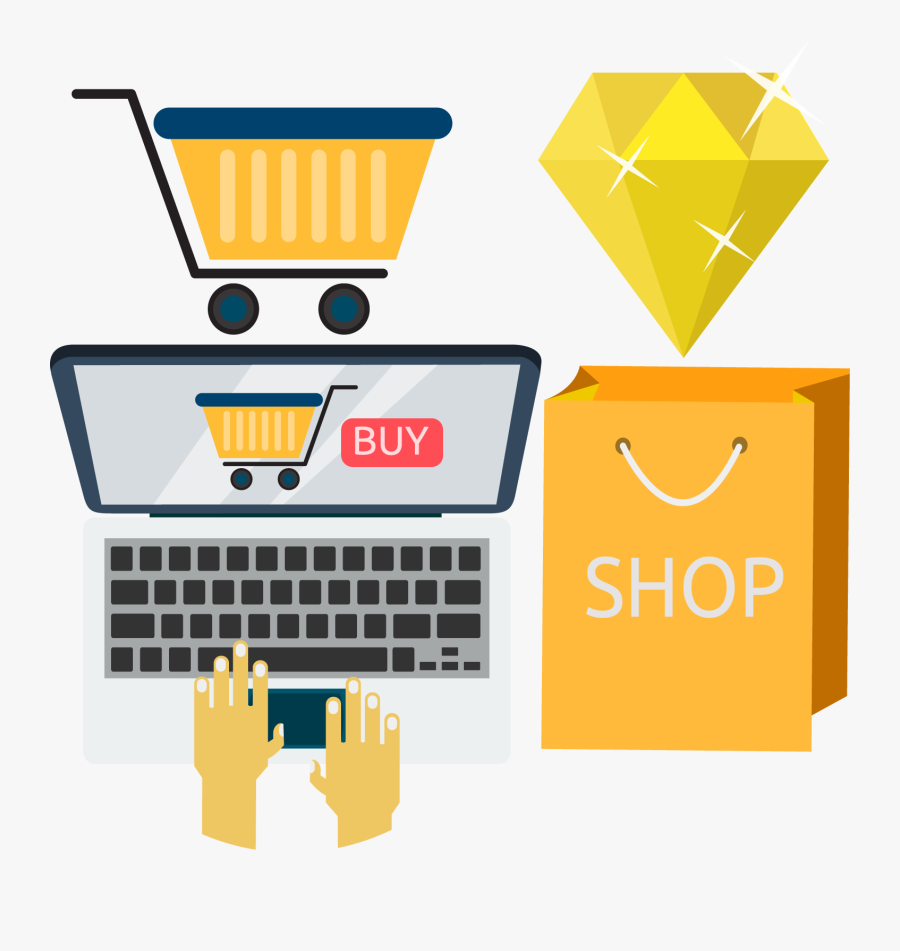 Collage On E Commerce, Transparent Clipart
