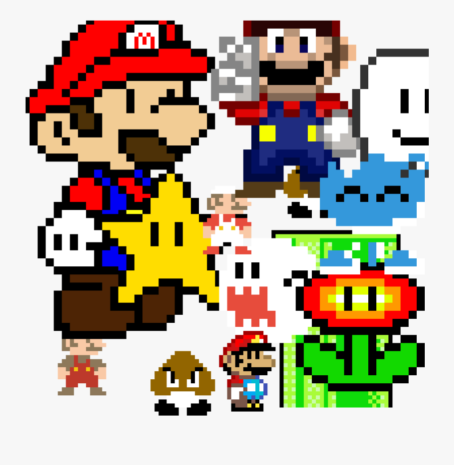 Pixel Mario, Transparent Clipart