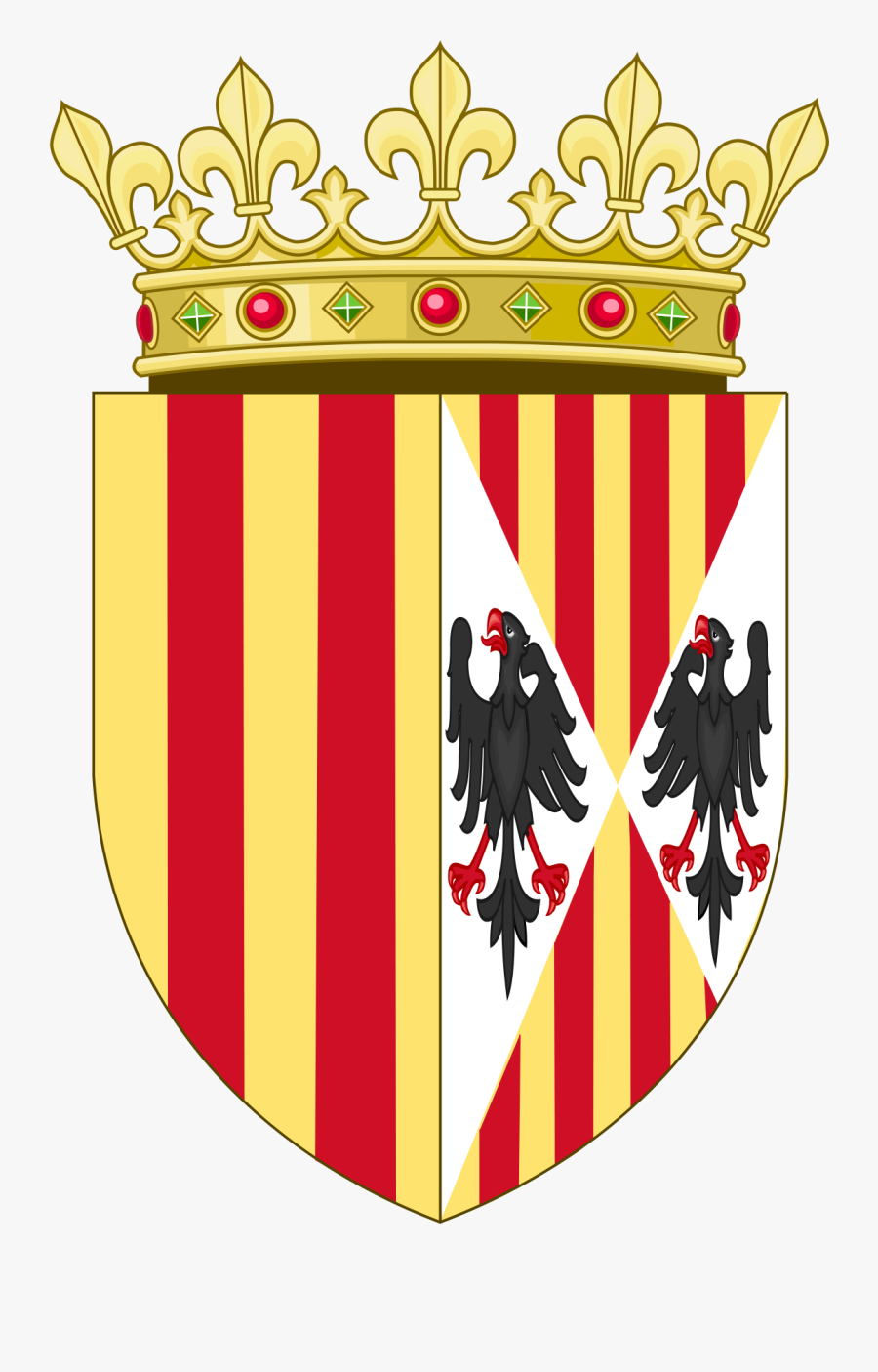 Kingdom Of Aragon Coat Of Arms, Transparent Clipart