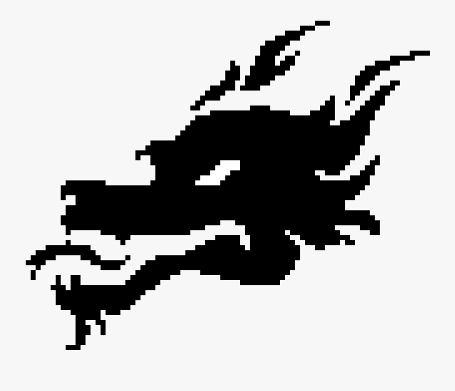 Dragon Pixel Art Grid, Transparent Clipart