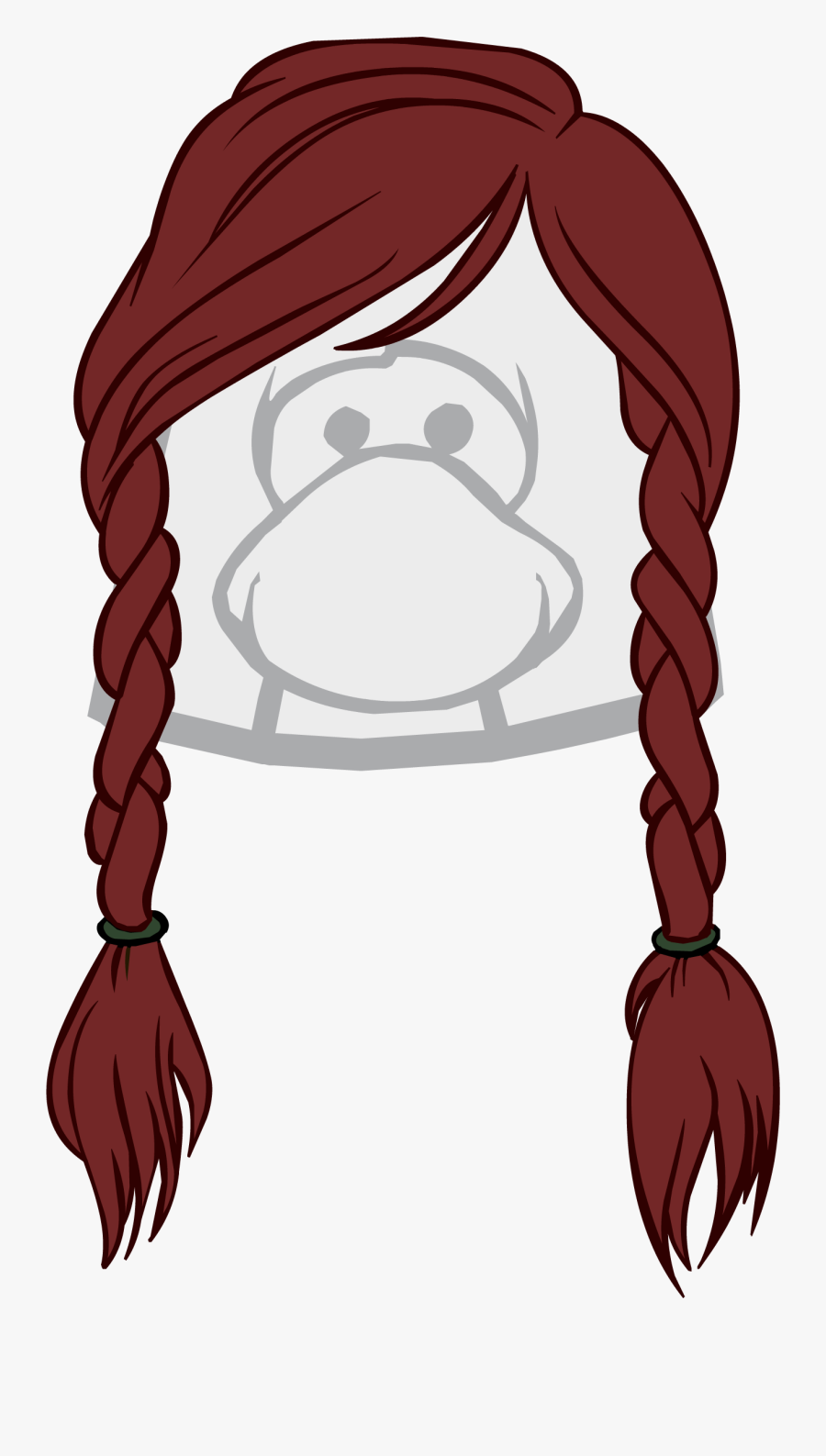Club Penguin Wiki - Club Penguin Red Hair, Transparent Clipart