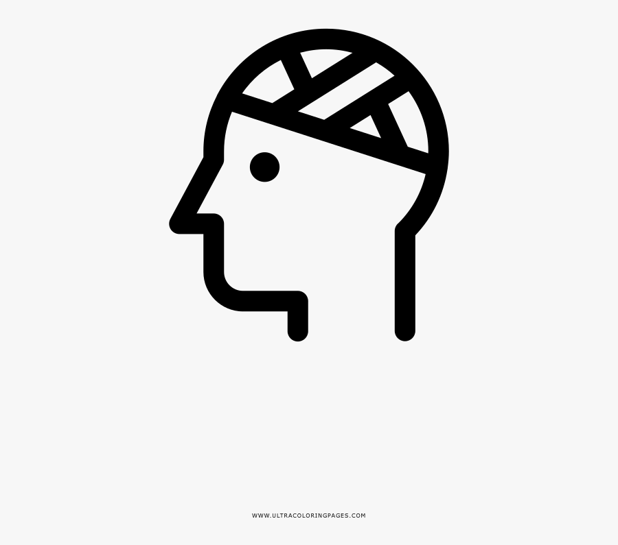 Head Injury Coloring Page, Transparent Clipart