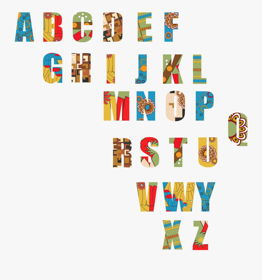 African Ethnic Abstract Alphabet Clip Arts, Transparent Clipart