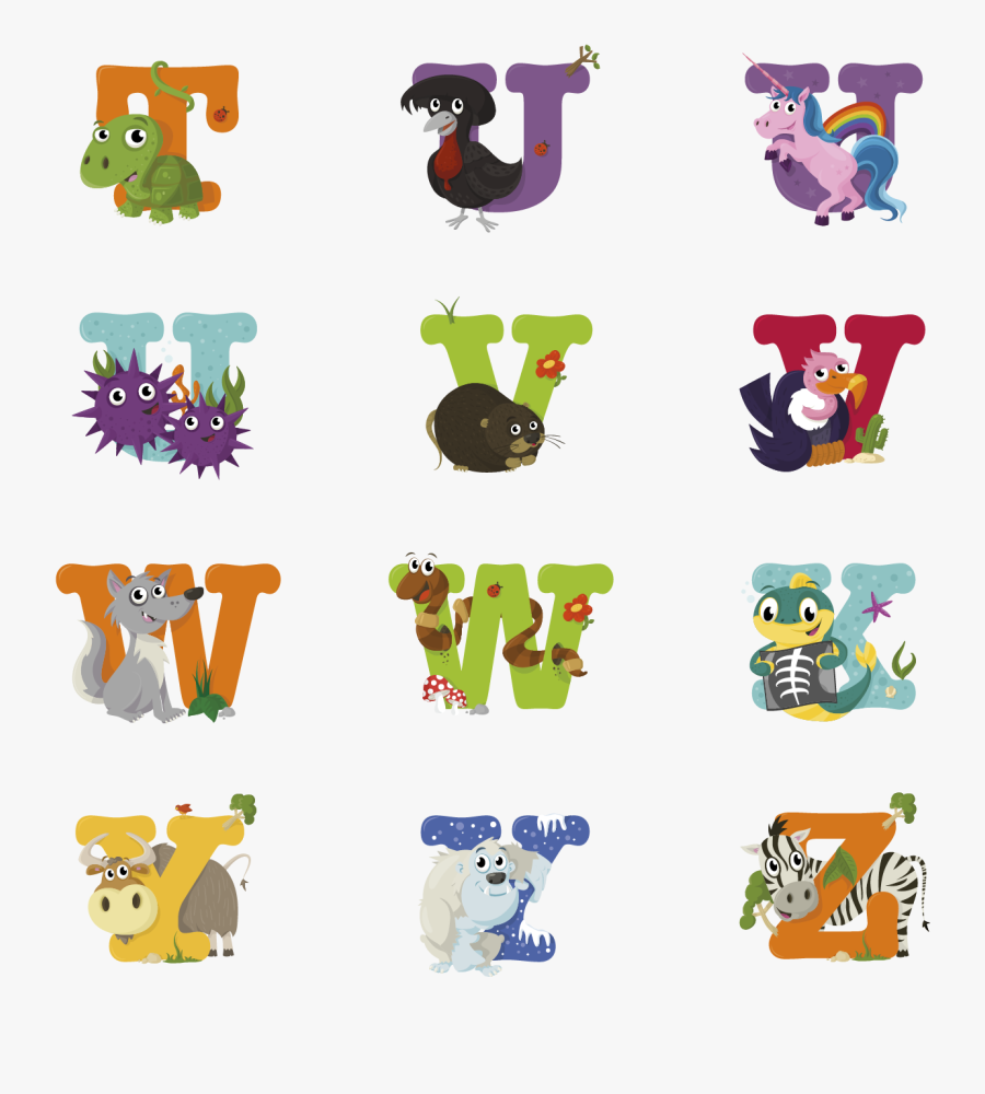 Animal Alphabet Letters Png, Transparent Clipart