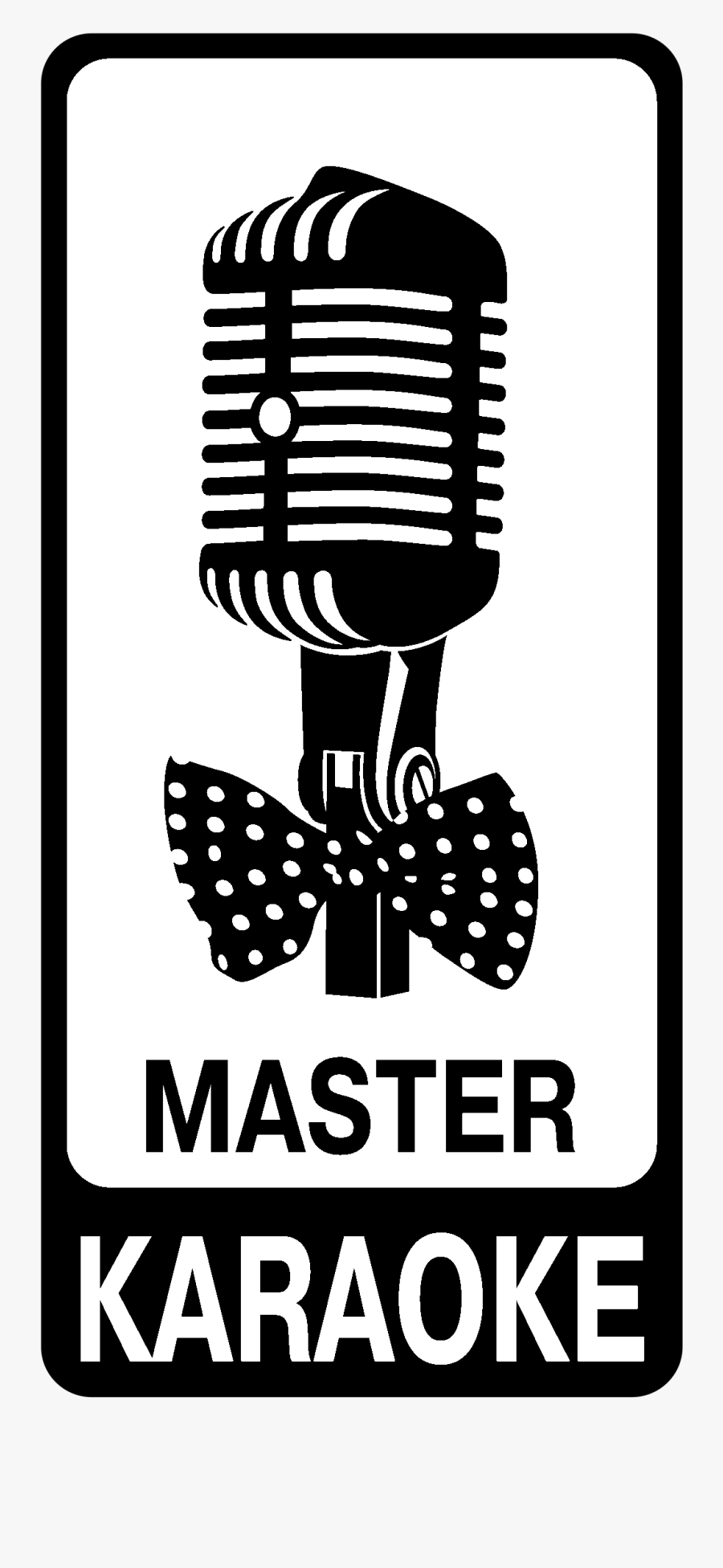 Master Karaoke Logo Black And White - Karaoke Logo Vector, Transparent Clipart