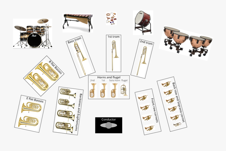 Brass Band Orchestra Layout, Transparent Clipart