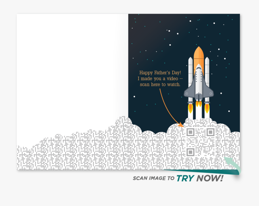 Reach For The Stars Father"s Day Card - Rocket, Transparent Clipart