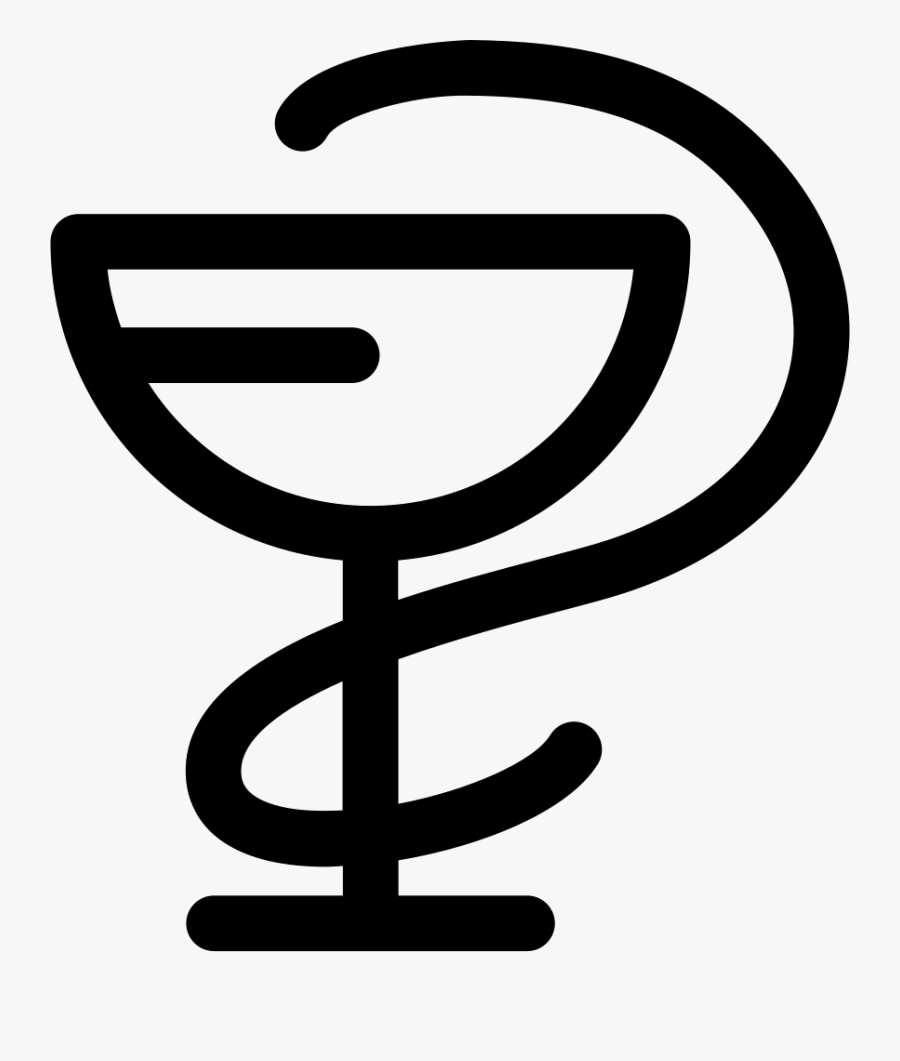 Glass Cup With A Wavy Line - Icon, Transparent Clipart