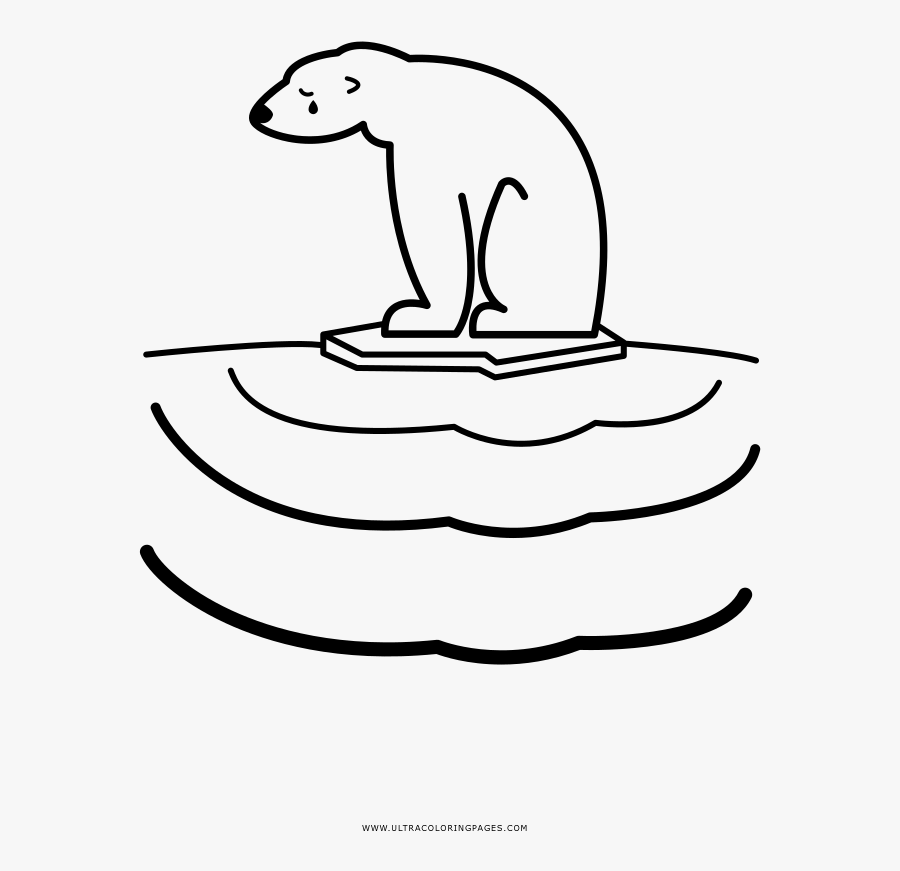 Polar Bear Coloring Page - Illustration, Transparent Clipart