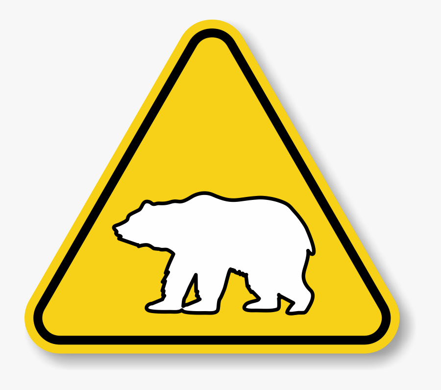 Polar Bear Sign, Transparent Clipart