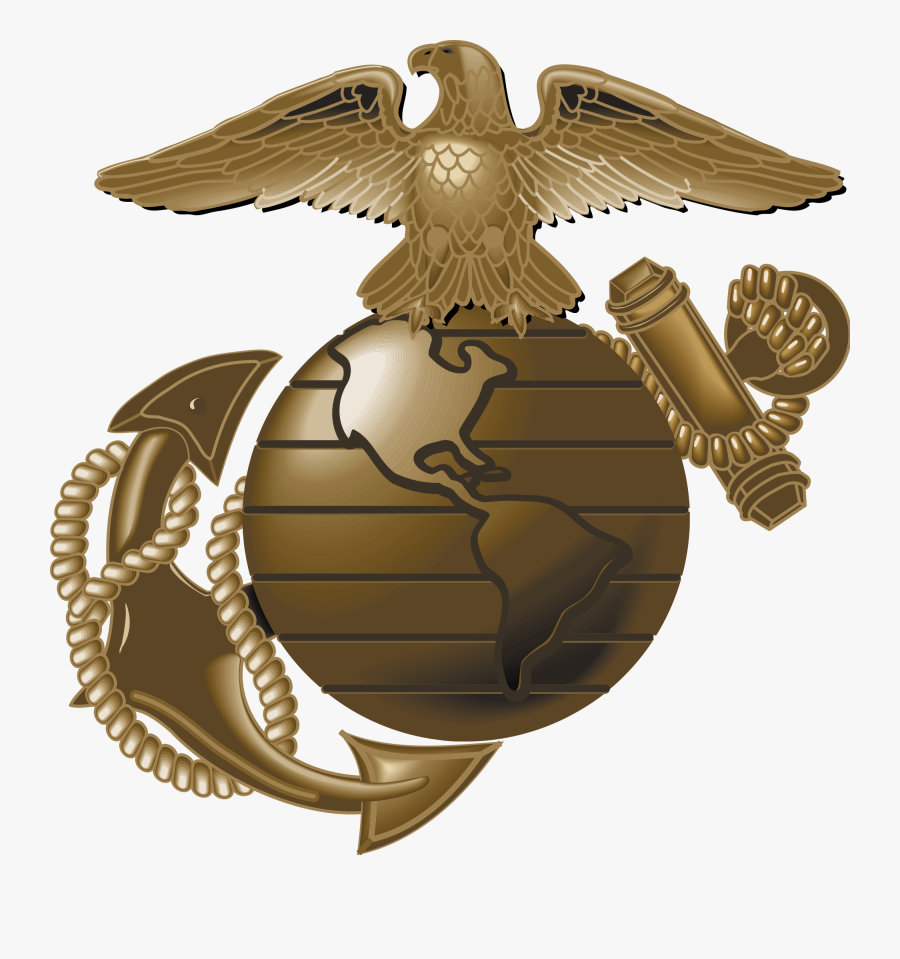 Transparent Marine Eagle Globe And Anchor, Transparent Clipart