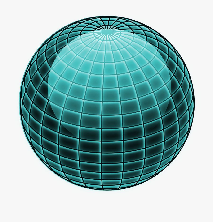 [freebie] Vector Cyan Globe On Transparent Background - Globe With Lines Red, Transparent Clipart
