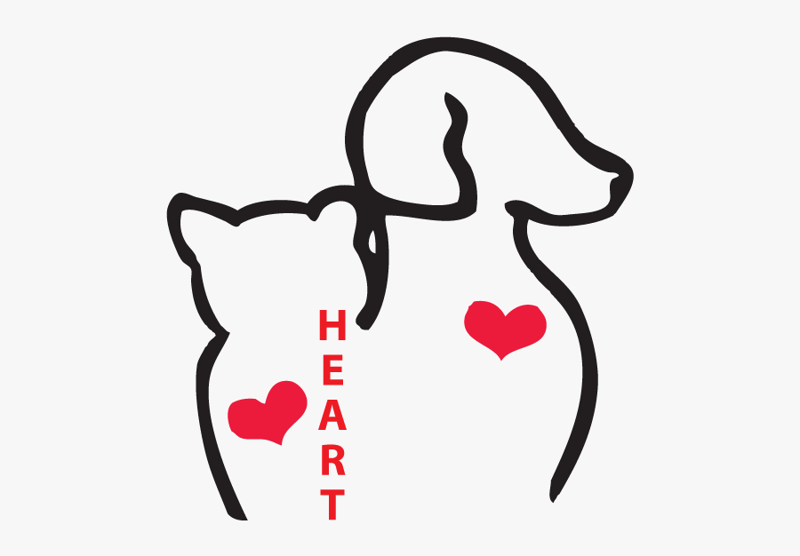 Heart And Animals, Transparent Clipart