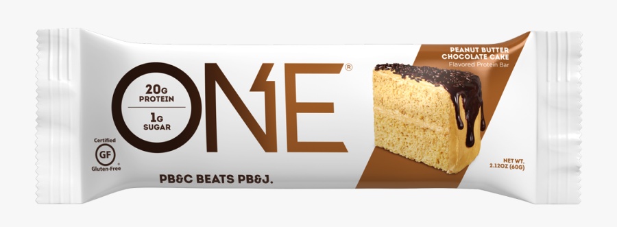 One Bars Peanut Butter Chocolate Cake Protein Bar - One Bar Peanut Butter Chocolate Cake, Transparent Clipart