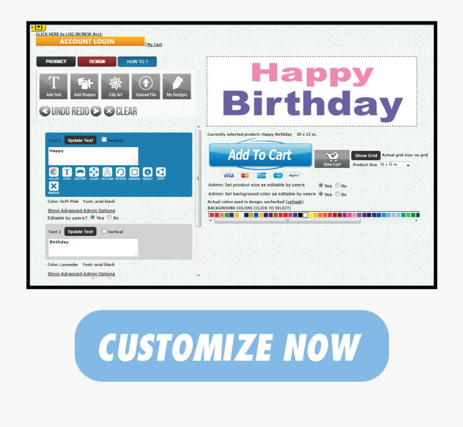Happy Birthday Banner - Online Advertising, Transparent Clipart