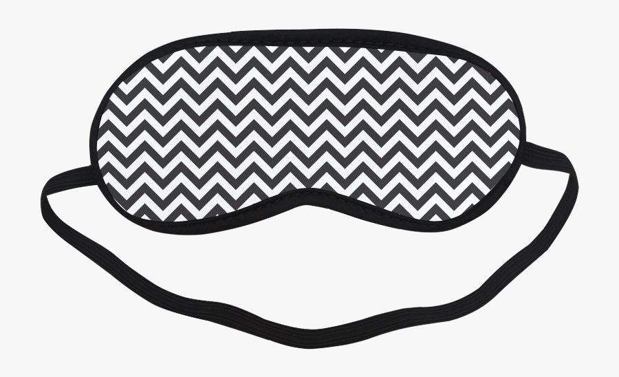 Hipster Zigzag Chevron Pattern Black & White Sleeping - Eye Mask With Googly Eyes, Transparent Clipart