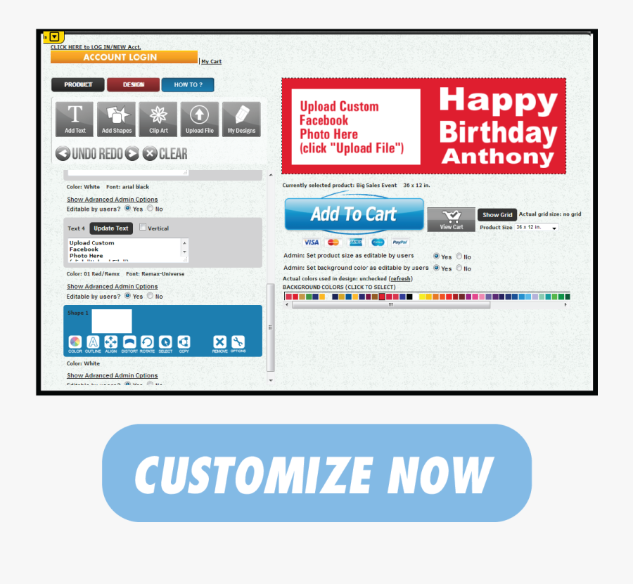 Happy Birthday Banner - Online Advertising, Transparent Clipart