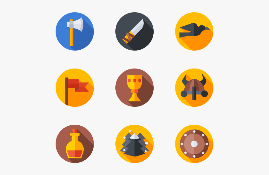 Viking - Icon Flat Viking, Transparent Clipart