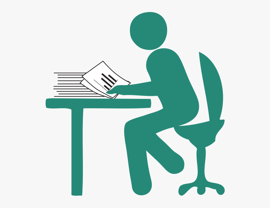 Working Person Black And White, Transparent Clipart