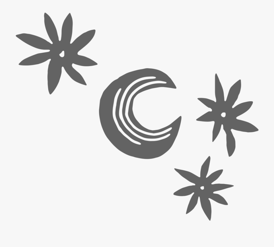 By&bycarving Star&moon - Emblem, Transparent Clipart