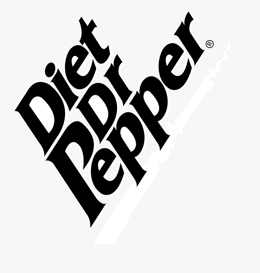 Diet Dr Pepper Logo Black And White - Graphic Design, Transparent Clipart
