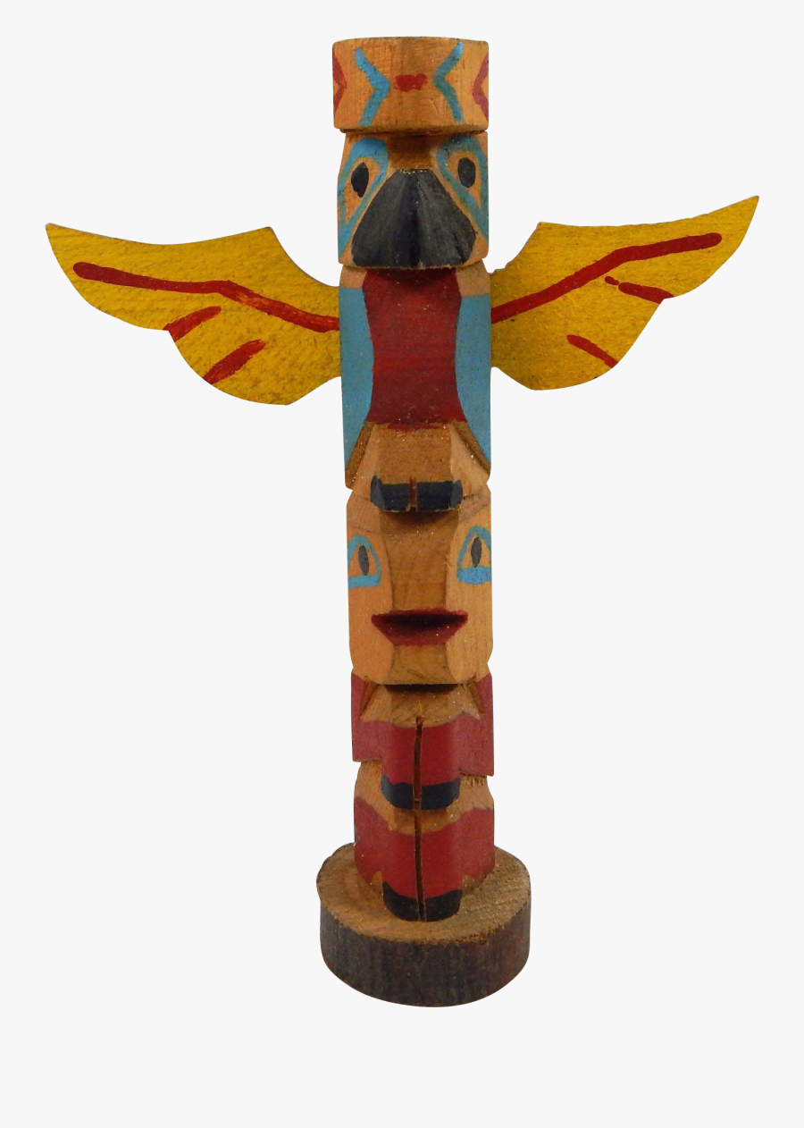 Northwest Coast Polychrome Cedar Totem C S Clipart - Totem Pole, Transparent Clipart