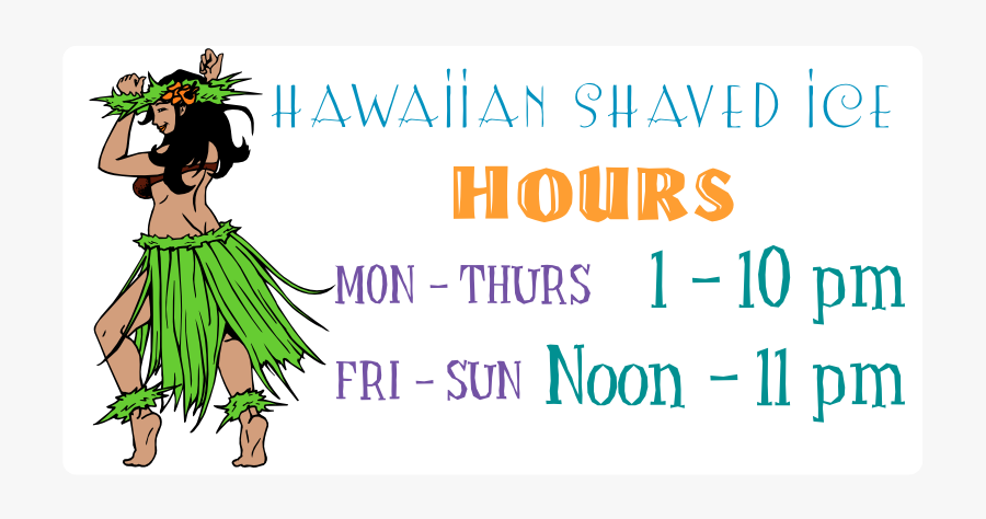 Hawaiian Shaved Ice Static Cling - Hula, Transparent Clipart