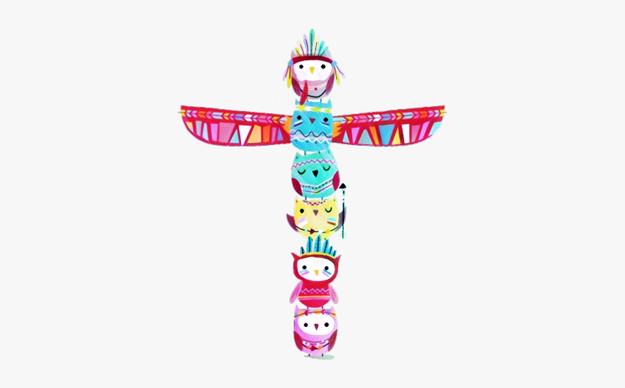 #totempole #owls #birds #indian #tribal #stickers#freetoedit - Wilmink Inga, Transparent Clipart