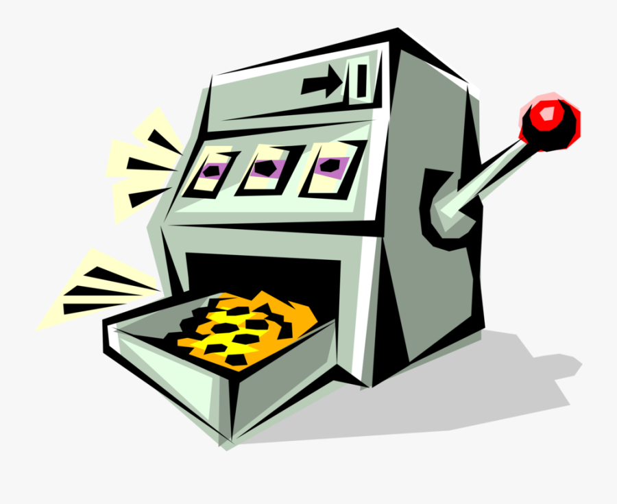 Vector Illustration Of Casino Gambling Slot Machine - Registrierkasse Clipart, Transparent Clipart