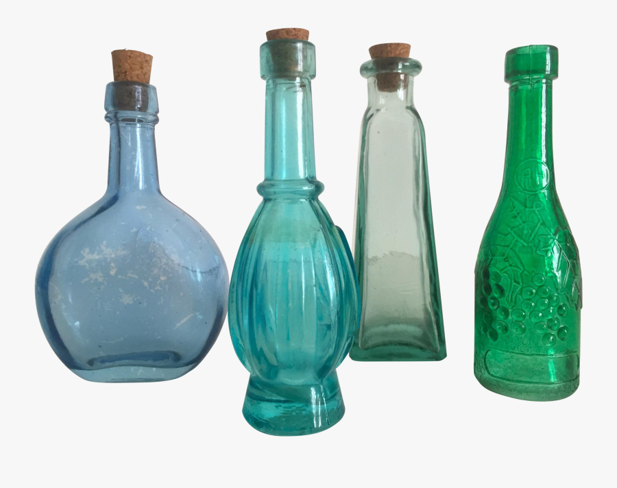 Clip Art Assorted Glass Bottles - Glass Bottle, Transparent Clipart