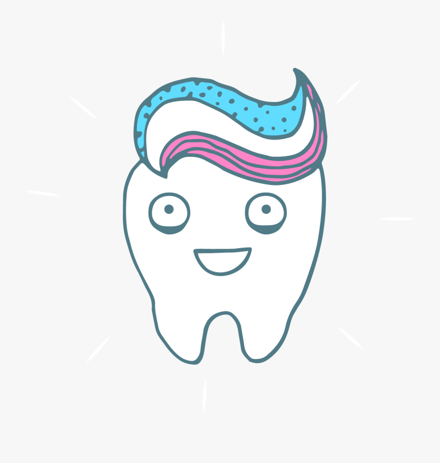 Smiling Tooth - Illustration, Transparent Clipart
