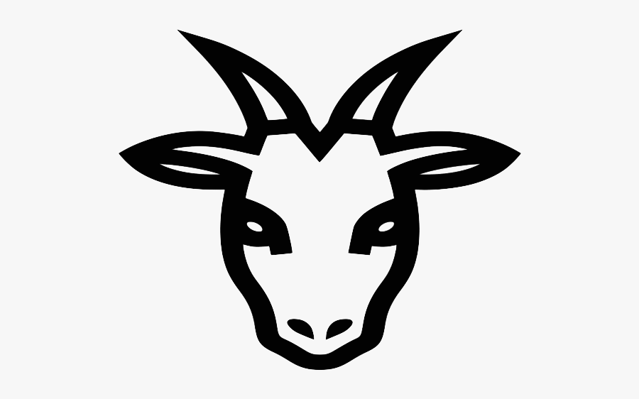Horn Clipart Mountain Goat - Goat Head Png, Transparent Clipart