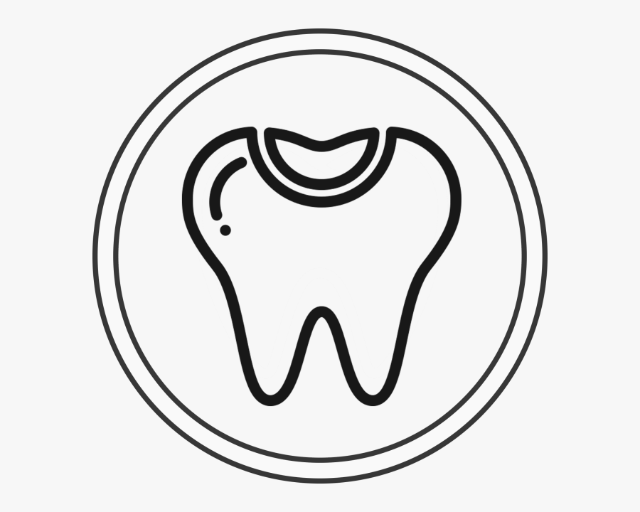 Tooth-colored Cavity Fillings - Line Art, Transparent Clipart
