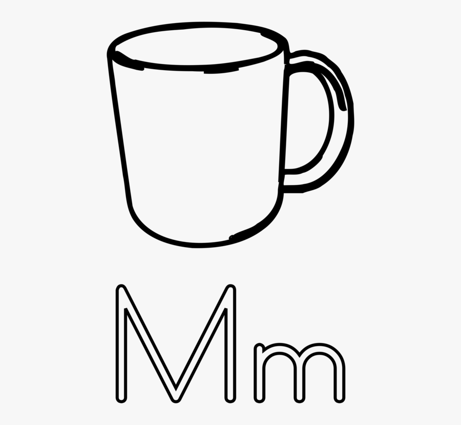 Line Art,angle,cup - Mug Clipart Black And White, Transparent Clipart