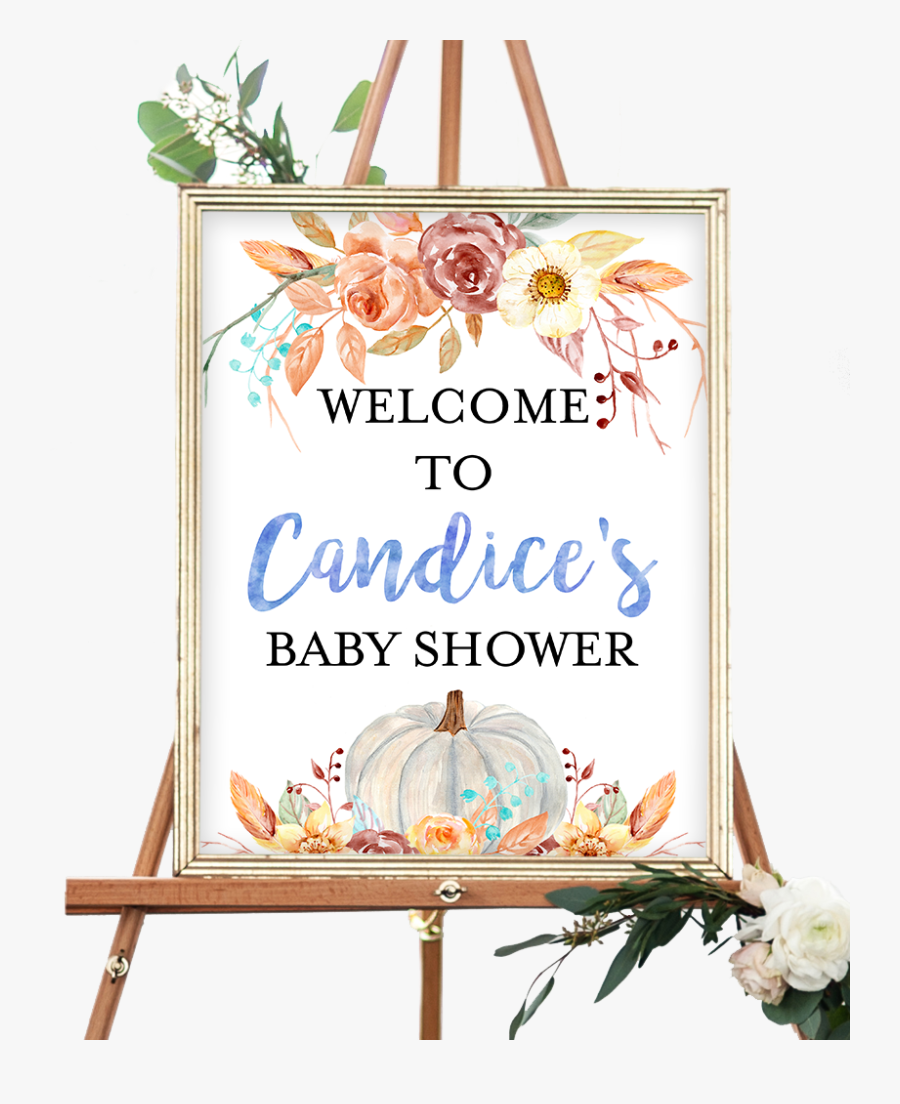 Fall Floral Png - Welcome Jungle Theme Baby Shower Sign, Transparent Clipart