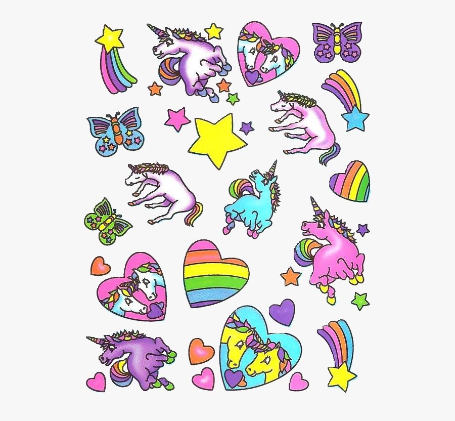 Transparent Lisa Frank Unicorn Png - Lisa Frank Rose Stickers , Free ...