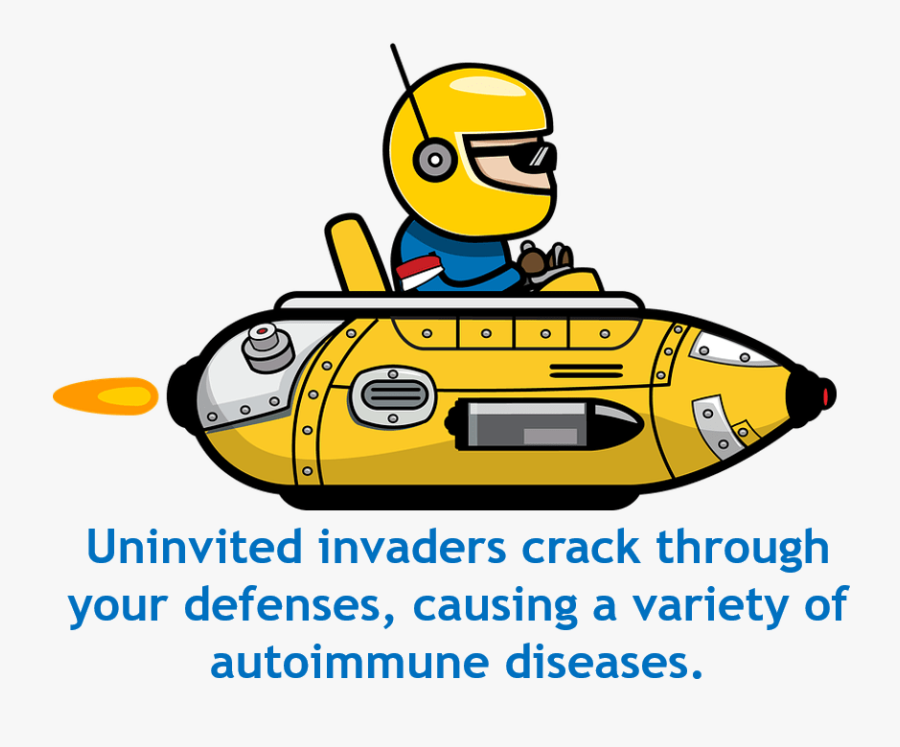 Unhealthy Invaders In Your Body Create Autoimmune Diseases - การ์ตูน วิทยาศาสตร์ Png, Transparent Clipart