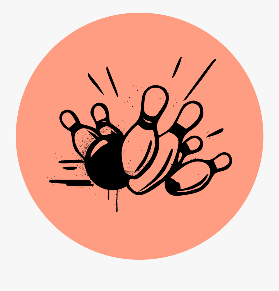 Clip Art Black And White Bowling, Transparent Clipart