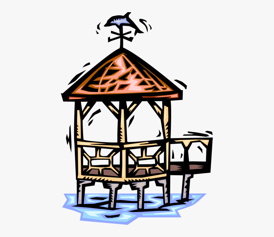 Vector Illustration Of Gazebo Pavilion Structure Provides, Transparent Clipart