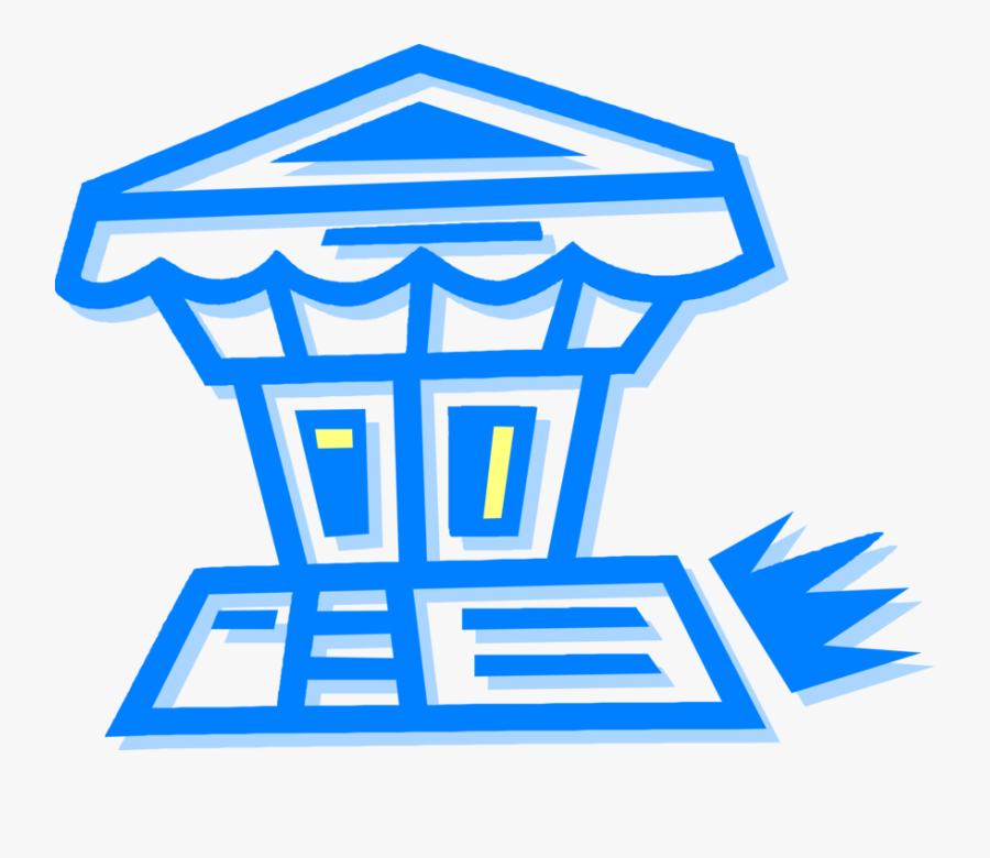 Vector Illustration Of Gazebo Pavilion Structure Provides, Transparent Clipart