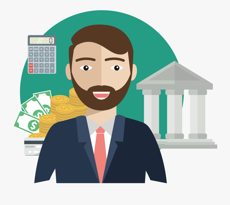 Business And Financial Translation Services Smartlation - Cartoon Banker, Transparent Clipart