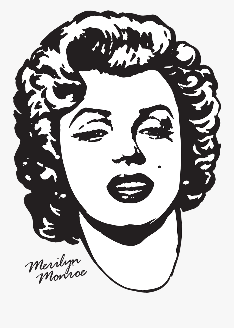 Marilyn Monroe Actor Drawing Clip Art - Marilyn Monroe Print Drawing, Transparent Clipart