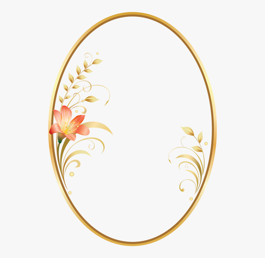 Journal Paper, Parchment Craft - Moldura Floral Oval Png, Transparent Clipart