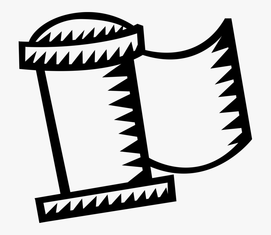 Vector Illustration Of Scroll Containing Writings And, Transparent Clipart