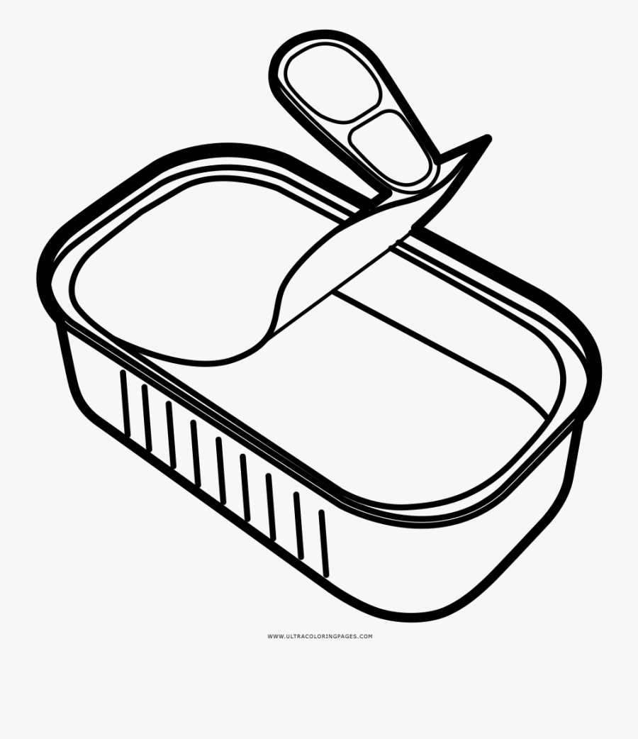 Tin Can Coloring Page, Transparent Clipart